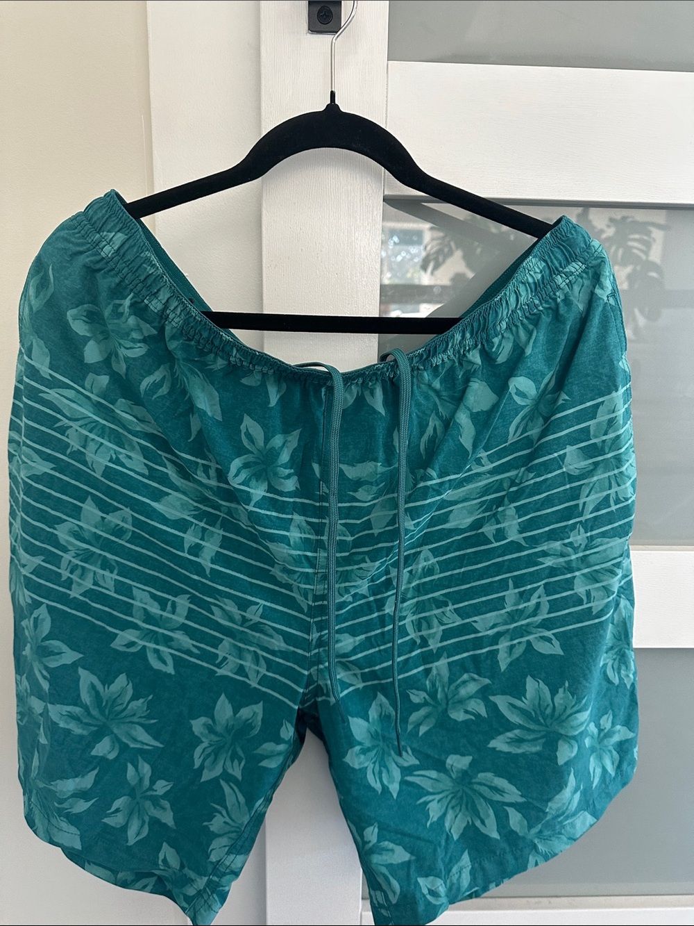 Kirkland Signature Teal Floral Drawstring Shorts